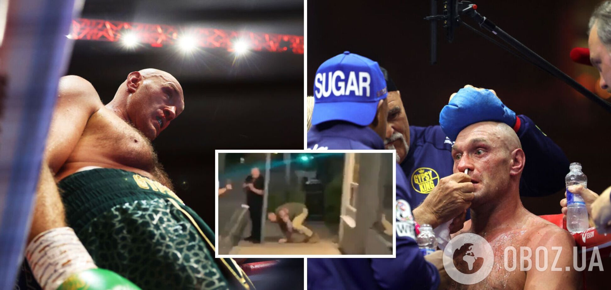 Повзав на колінах: Ф'юрі потрапив у п'яний інцидент після бою з Усиком. Відео