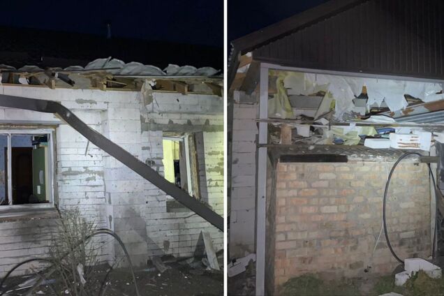 На Днепропетровщине в результате вражеской атаки пострадала семья с ребенком, повреждены дома. Фото