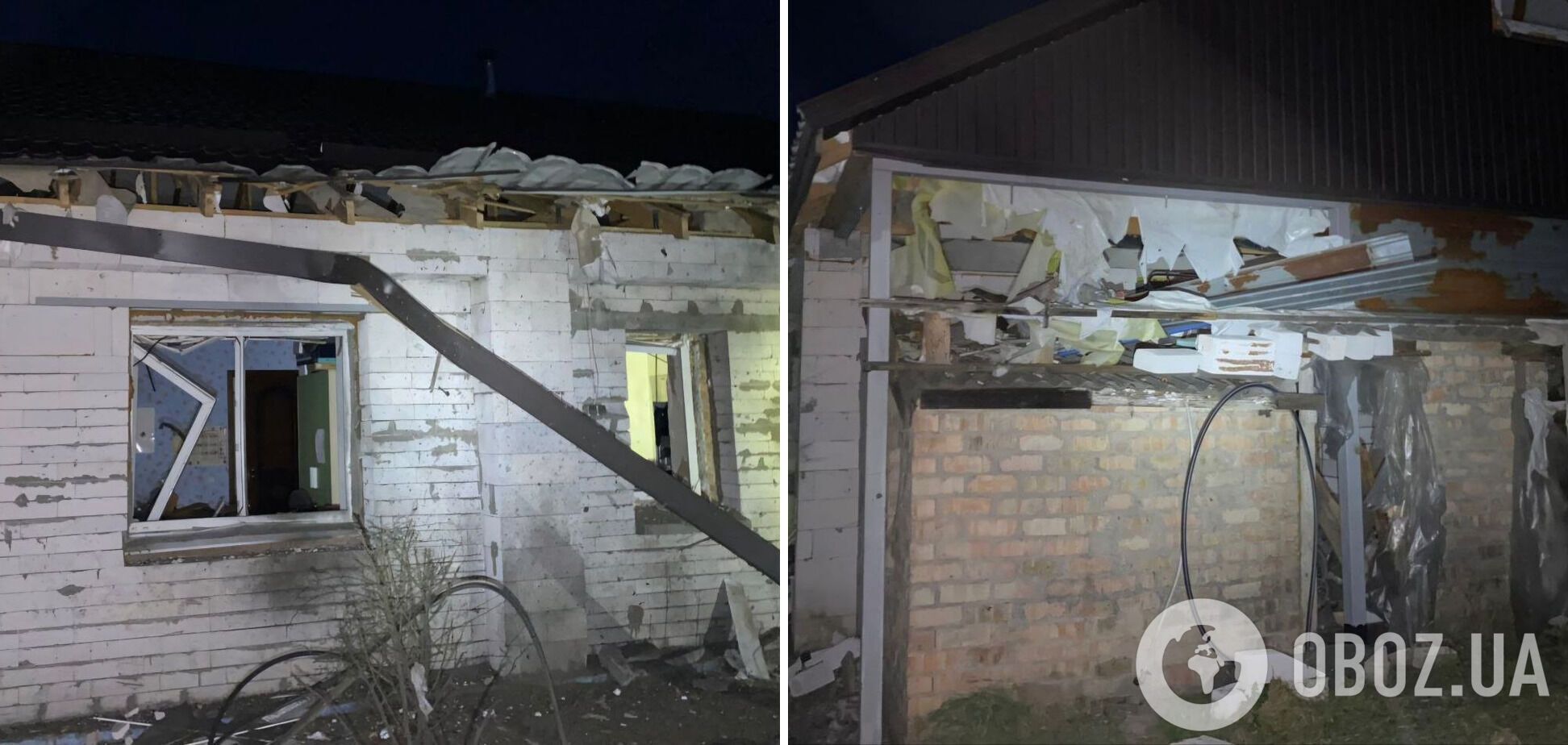 На Днепропетровщине в результате вражеской атаки пострадала семья с ребенком, повреждены дома. Фото