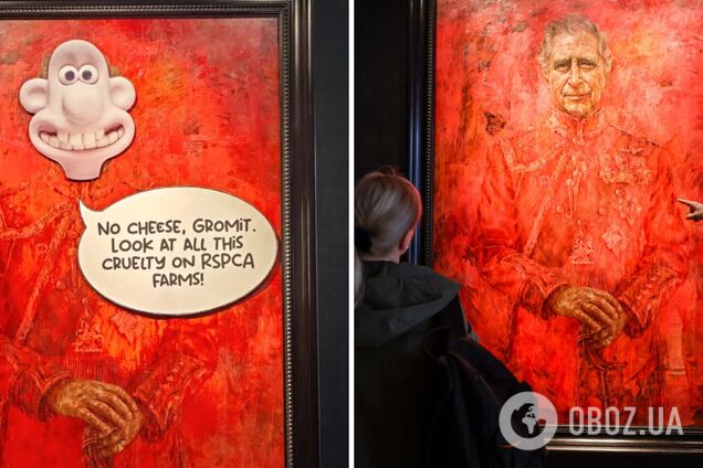 'Король у пеклі'. Вандали зіпсували скандальний портрет Чарльза ІІІ