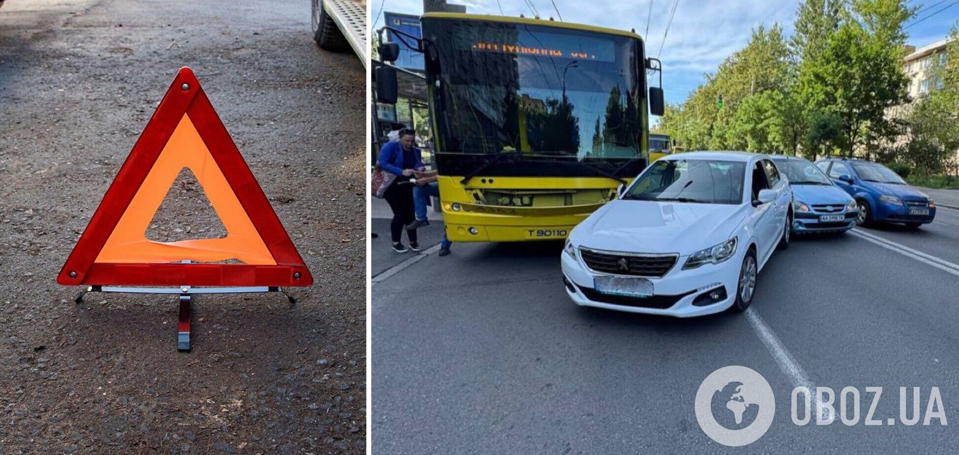 В результате ДТП образовалась пробка