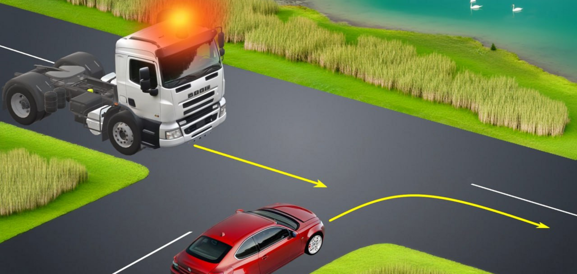 Кто должен уступить дорогу? Интересная задача по ПДД с особым грузовиком