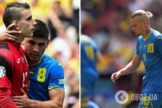 Названы худший и лучший игроки в составе сборной Украины в матче с Румынией на евро-2024