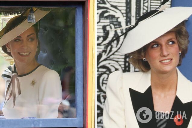 1985 vs 2024. Королевские фанаты заметили незаурядное сходство в образах принцессы Дианы и Кейт Миддлтон