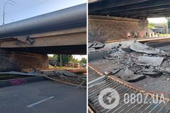 У Києві обвалилася пішохідна частина мосту на Жилянській: рятувальники оперативно розібрали завали і відновили рух. Фото і відео