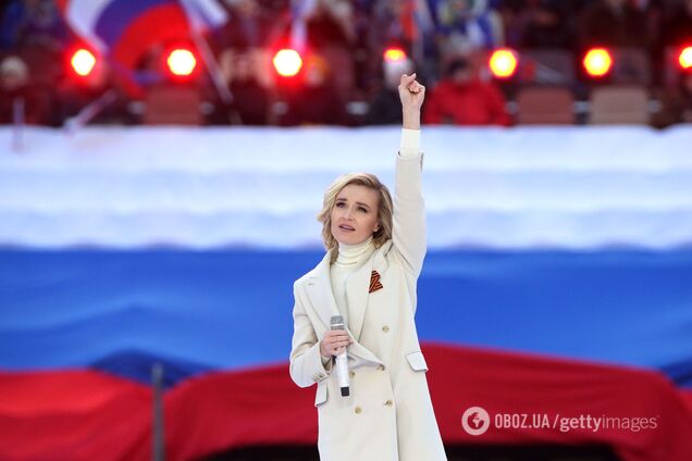 ЄС може ввести санкції проти Поліни Гагаріної за концерт у 'Лужниках' до річниці анексії Криму
