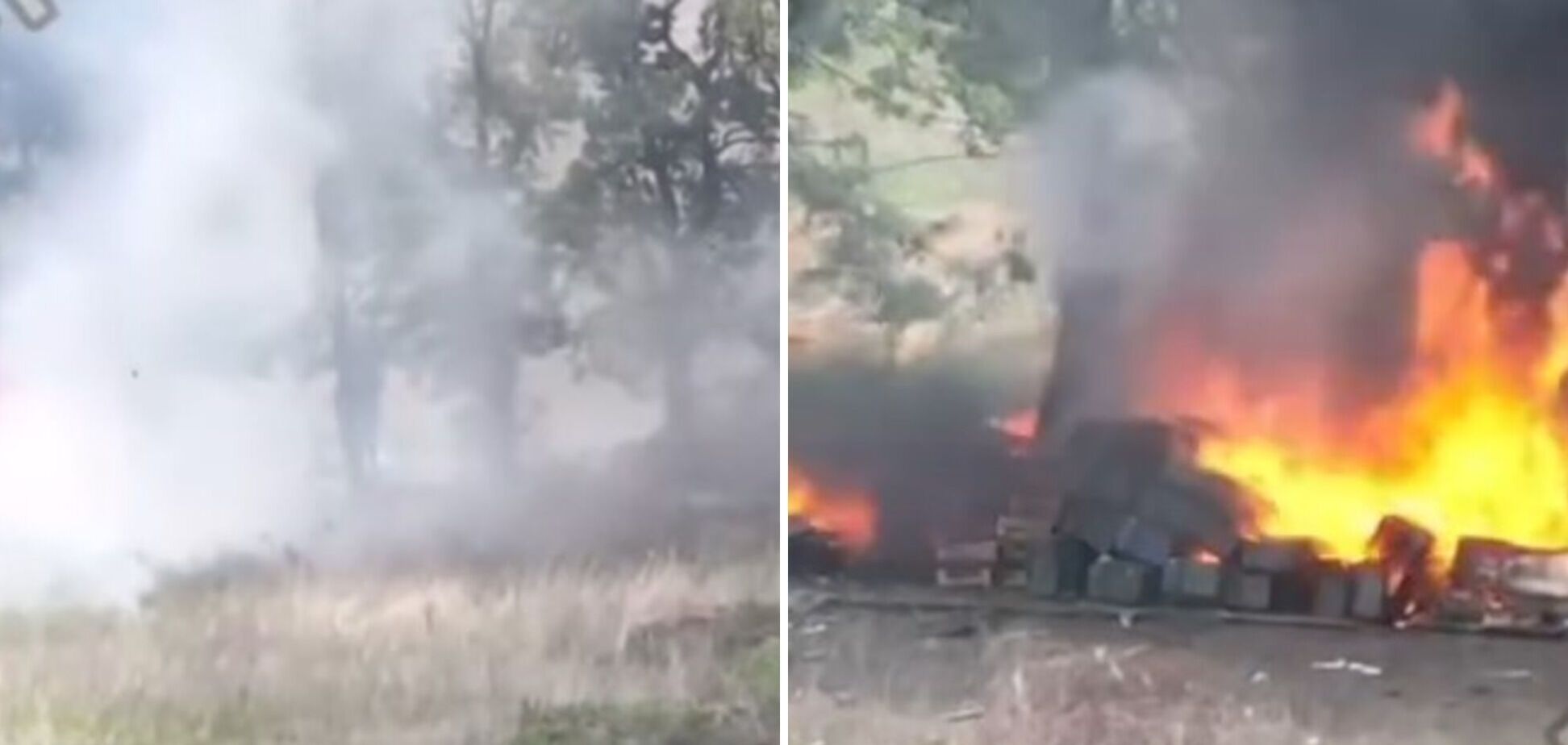 Горело долго и ярко: нацгвардейцы уничтожили склад боеприпасов врага на Харьковщине. Видео