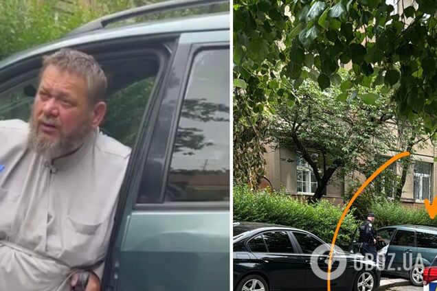 В Ужгороде пьяный священник УПЦ МП влетел на автомобиле в дом. Видео