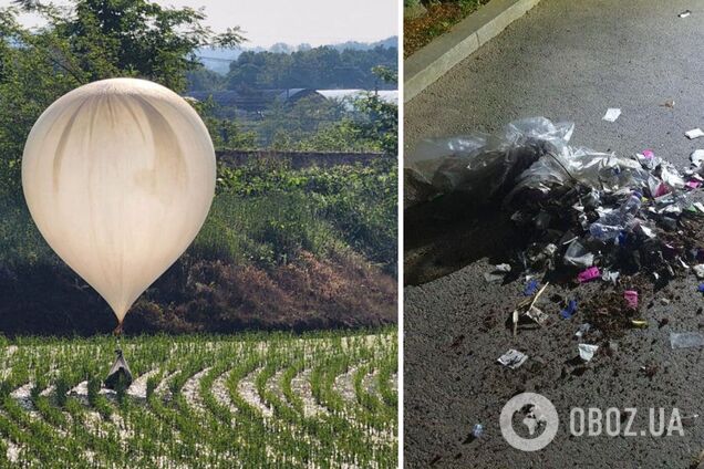 КНДР вновь запустила воздушные шары с мусором в Южную Корею: в Сеуле пригрозили ответом. Фото