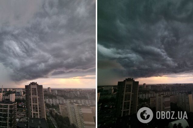 Гроза, град и шквалы: в Киеве разыгралась непогода, объявлено штормовое предупреждение. Фото и видео