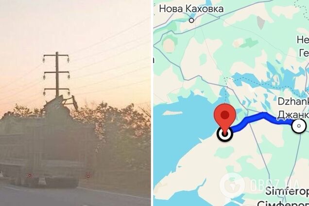 Агенти 'Атеш' зафіксували перекидання техніки окупантів у Криму й натякнули на 'салют'. Фото