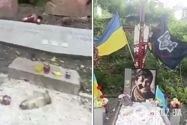 В Киеве неизвестные изуродовали могилы погибших воинов