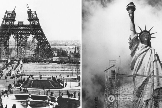 Эйфелева башня, Статуя Свободы и другие: как выглядели самые популярные достопримечательности мира на этапе строительства. Фото