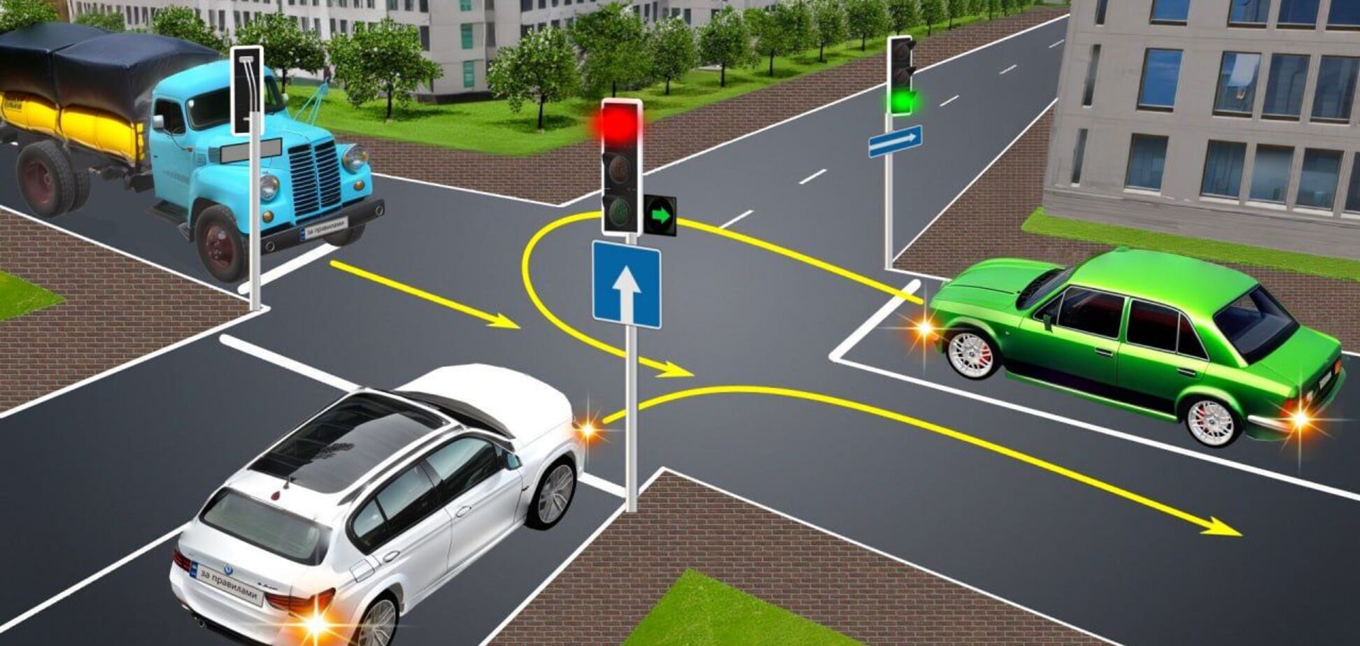 В каком порядке должны разъехаться авто на перекрестке: непростая задача по ПДД