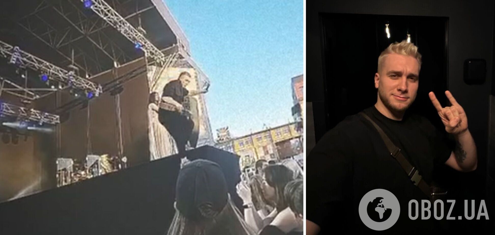 Известный комик Тарас Яремий на концерте Jerry Heil и alyona alyona неожиданно упал со сцены в яму. Видео