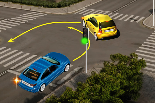 Кто имеет преимущество движения на перекрестке? Задания по ПДД с двумя автомобилями