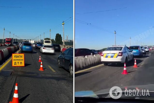 В Киеве на мосту Патона произошло ДТП