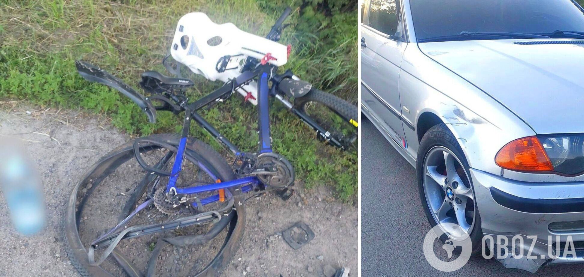 Водій BMW наїхав на велосипедиста, який катався з однорічною дитиною