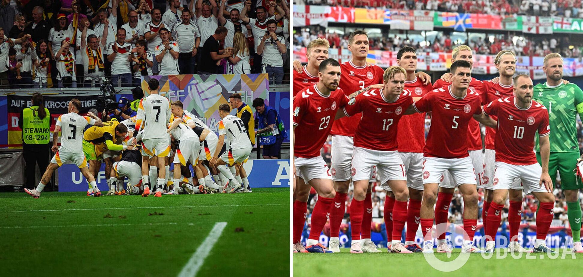 Где смотреть Германия – Дания: расписание трансляций матча 1/8 финала Евро-2024