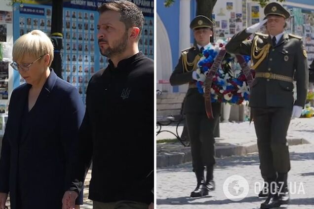 Президент Словении прибыла с визитом в Украину и почтила память павших защитников. Видео