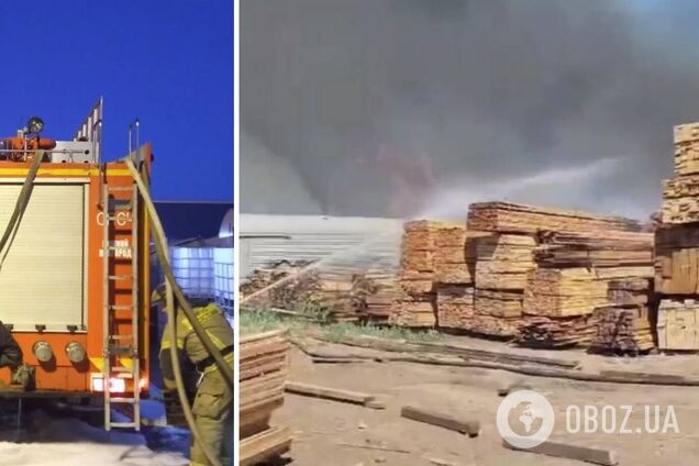 В Іркутській області РФ виникла масштабна пожежа на складі: приборкати полум’я не вдається. Відео