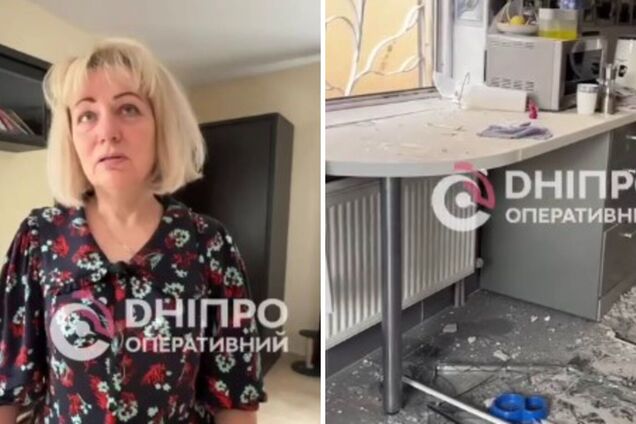Кішку вбило дверима: мешканка Дніпра показала понівечений російським ударом будинок і розповіла про атаку. Відео