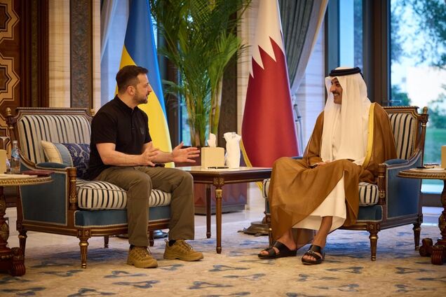 Зеленский прибыл в Катар: провел переговоры с шейхом Тамимом бин Хамадом Аль Тани. Видео
