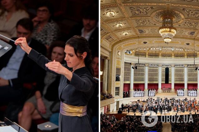 'Когда палачи предстанут перед судом'. В Вене 150 украинцев сыграли под руководством скандального дирижера Оксаны Лынив