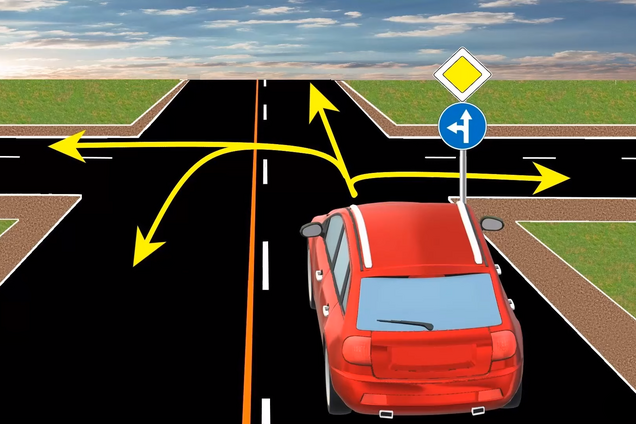 Куда может проехать водитель, не нарушив правил: задача по ПДД