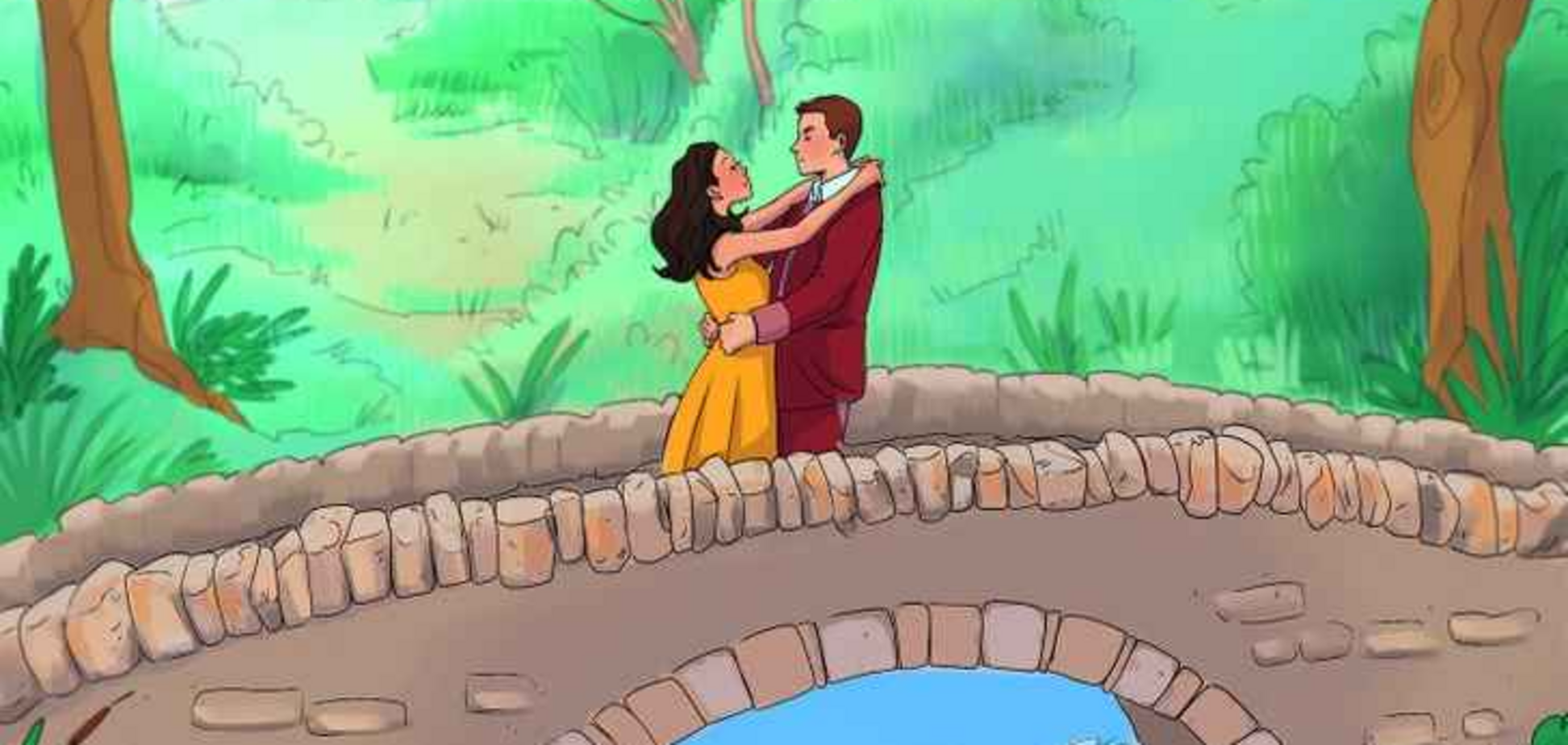 Найдите ошибку на романтической картинке с мостом: у вас есть всего три секунды