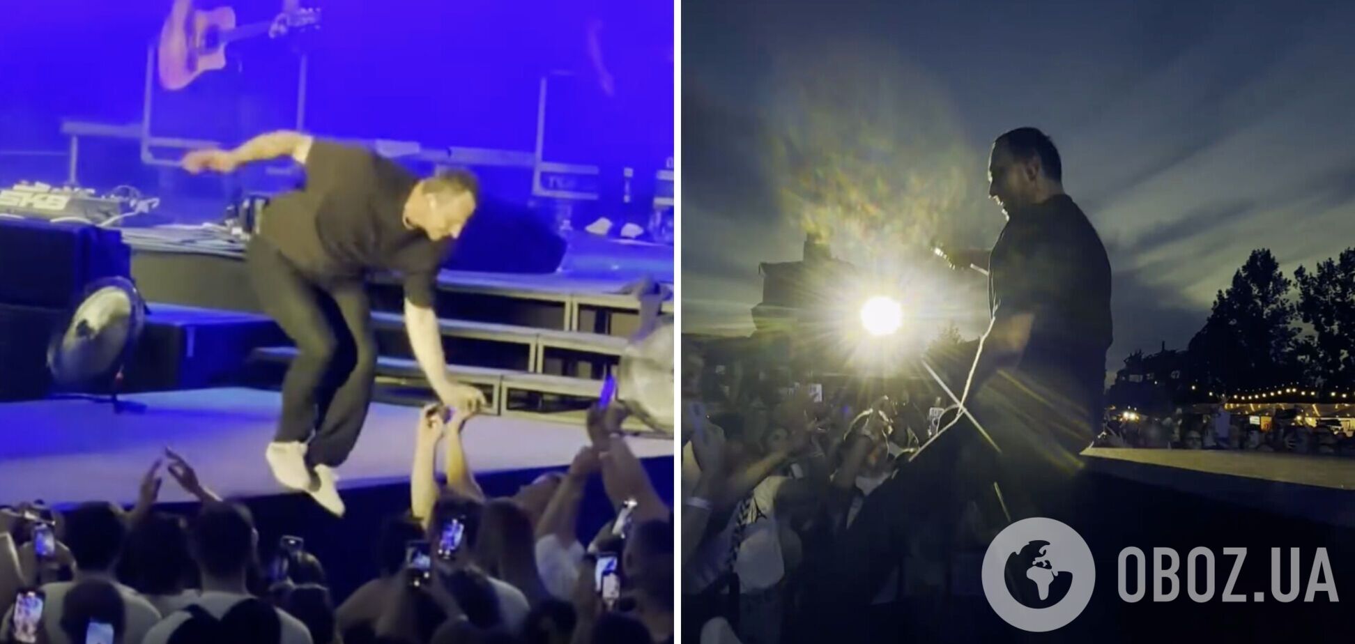 Валерий Харчишин упал со сцены на концерте во Львове, но не прервал выступление. Эпическое видео