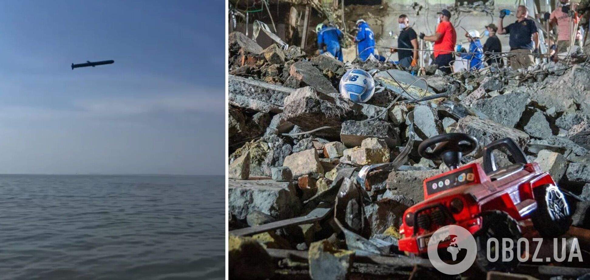 В сети появилось видео с пролетом крылатых ракет 'Калибр' над Каспийским морем во время атаки РФ 8 июля