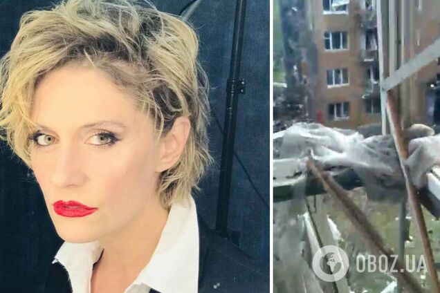Российская ракета разрушила квартиру отца Екатерины Кистень. Актриса показала ужасные кадры