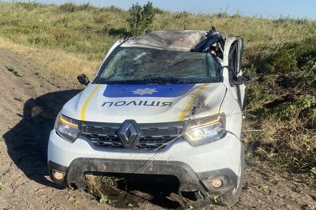 В Донецкой области российский дрон попал в авто полиции: погиб полицейский. Фото