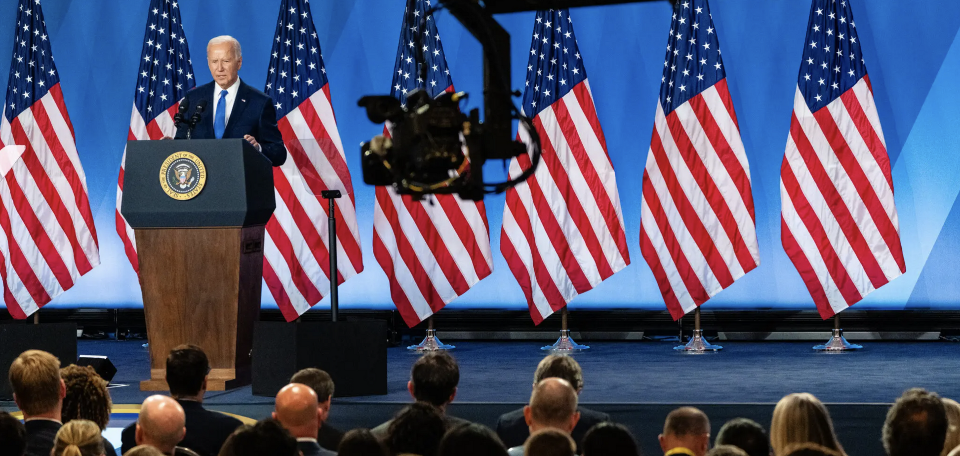 Первую после дебатов пресс-конференцию Байдена посмотрело больше людей, чем церемонию 'Оскар' – NYT