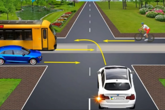 Як роз‘їхатися на перехресті: непросте завдання з ПДР