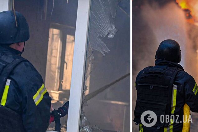 Росіяни обстріляли житловий район Херсона: загорілось п'ять будинків. Фото та відео