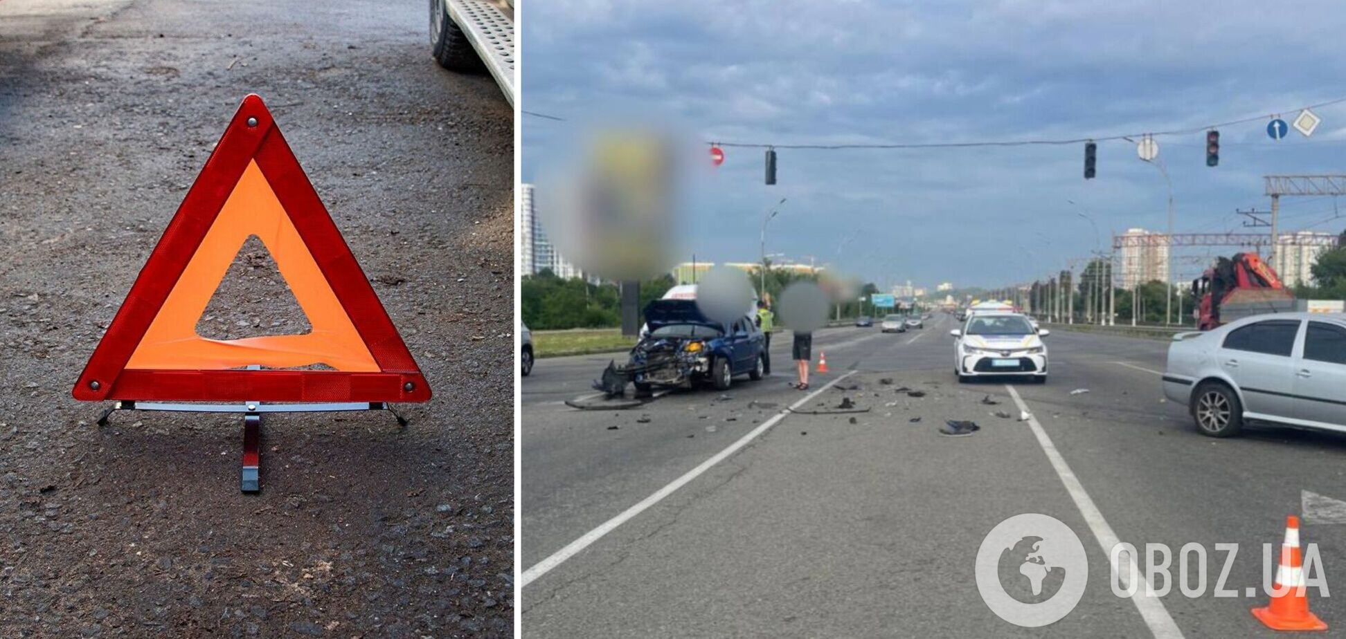 В результате ДТП образовалась большая пробка