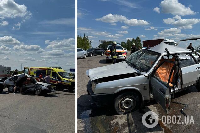 На Волыни столкнулись Audi и ВАЗ: погибла женщина, пятеро травмированных. Фото