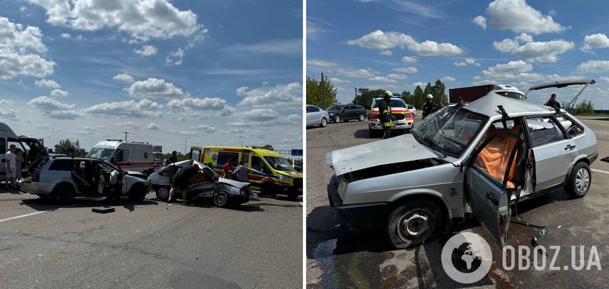 На Волыни столкнулись Audi и ВАЗ: погибла женщина, пятеро травмированных. Фото