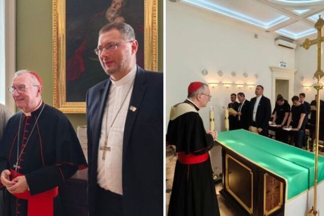 До України приїхав держсекретар Ватикану кардинал Паролін. Фото