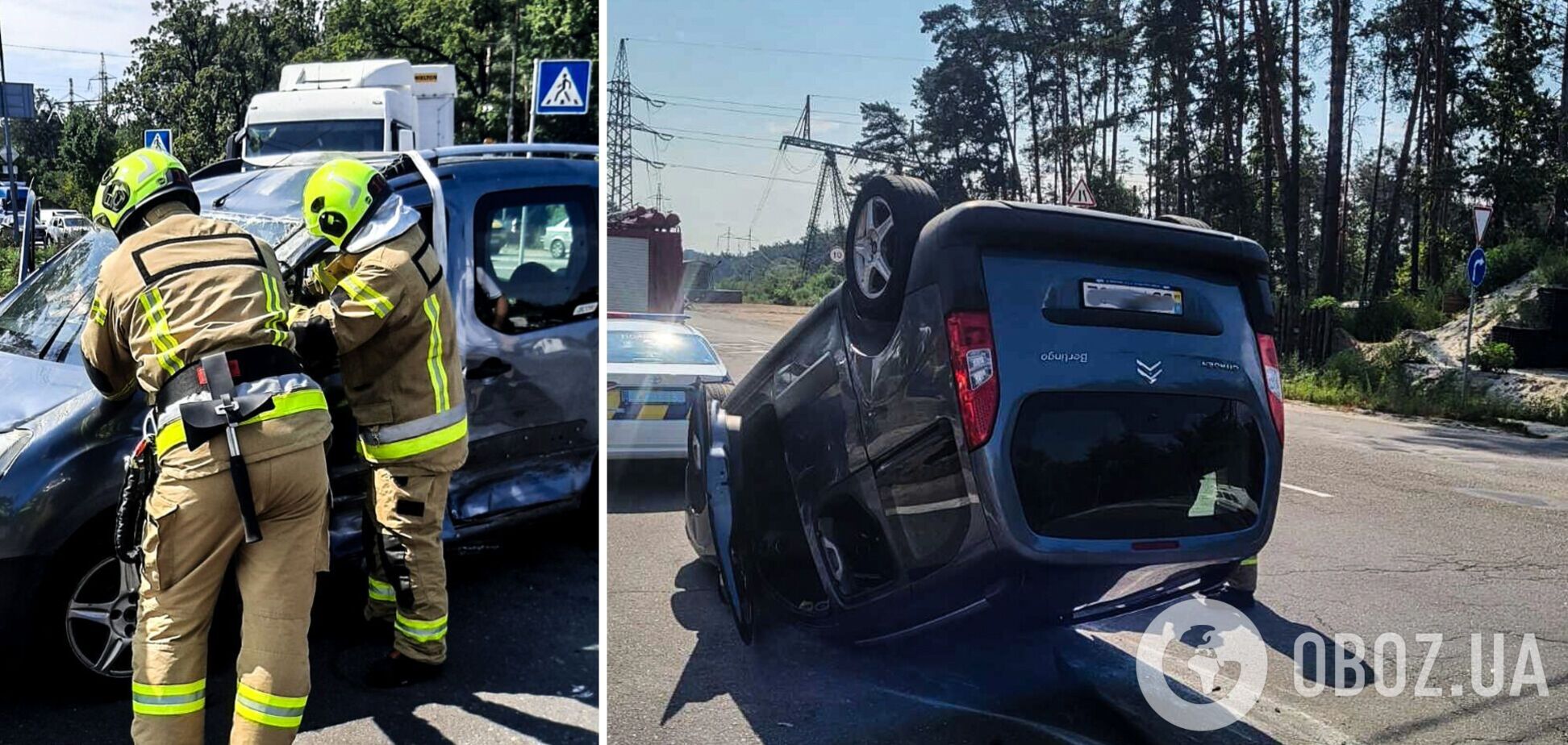 Щоб ліквідувати наслідки ДТП, на місце викликали рятувальників