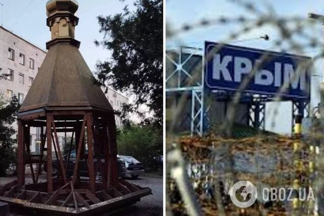 Зняли купол: окупанти в Євпаторії розпочали демонтаж храму ПЦУ. Фото 
