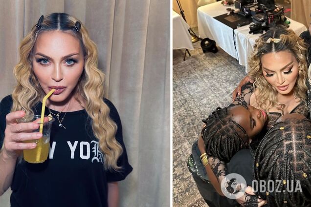 Мадонна неожиданно появилась на премьере фильма 'Дедпул и Росомаха' с приемными дочерями-близнецами. Редкие фото