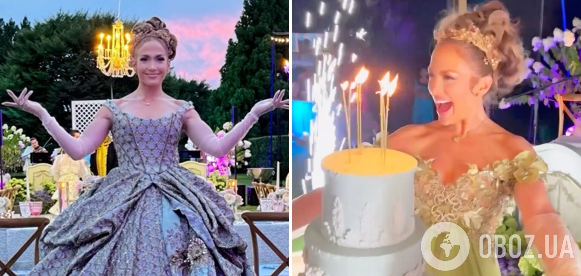 В стиле 'Бриджертонов': Дженнифер Лопес отпраздновала свое 55-летие без Бена Аффлека. Фото и видео