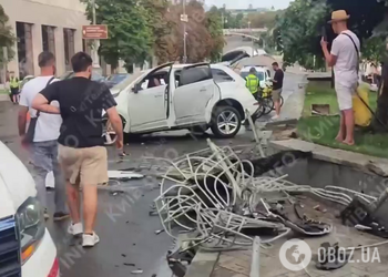 Авария в центре Киева