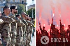 Бойцы бригады 'Азов' устроили перформанс на открытии выставки памяти погибших в теракте в Еленовке. Фото и видео