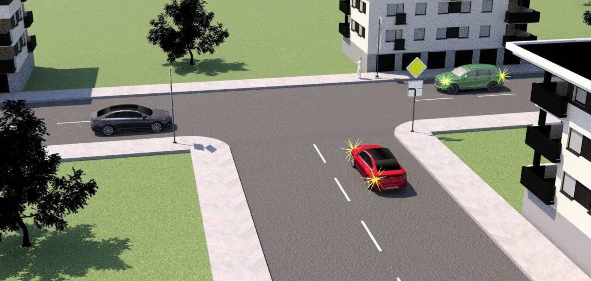 Яка черговість проїзду авто на перехресті: завдання на знання ПДР