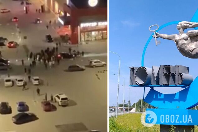 В російській Тюмені 50 людей влаштували стрілянину біля гіпермаркету. Відео
