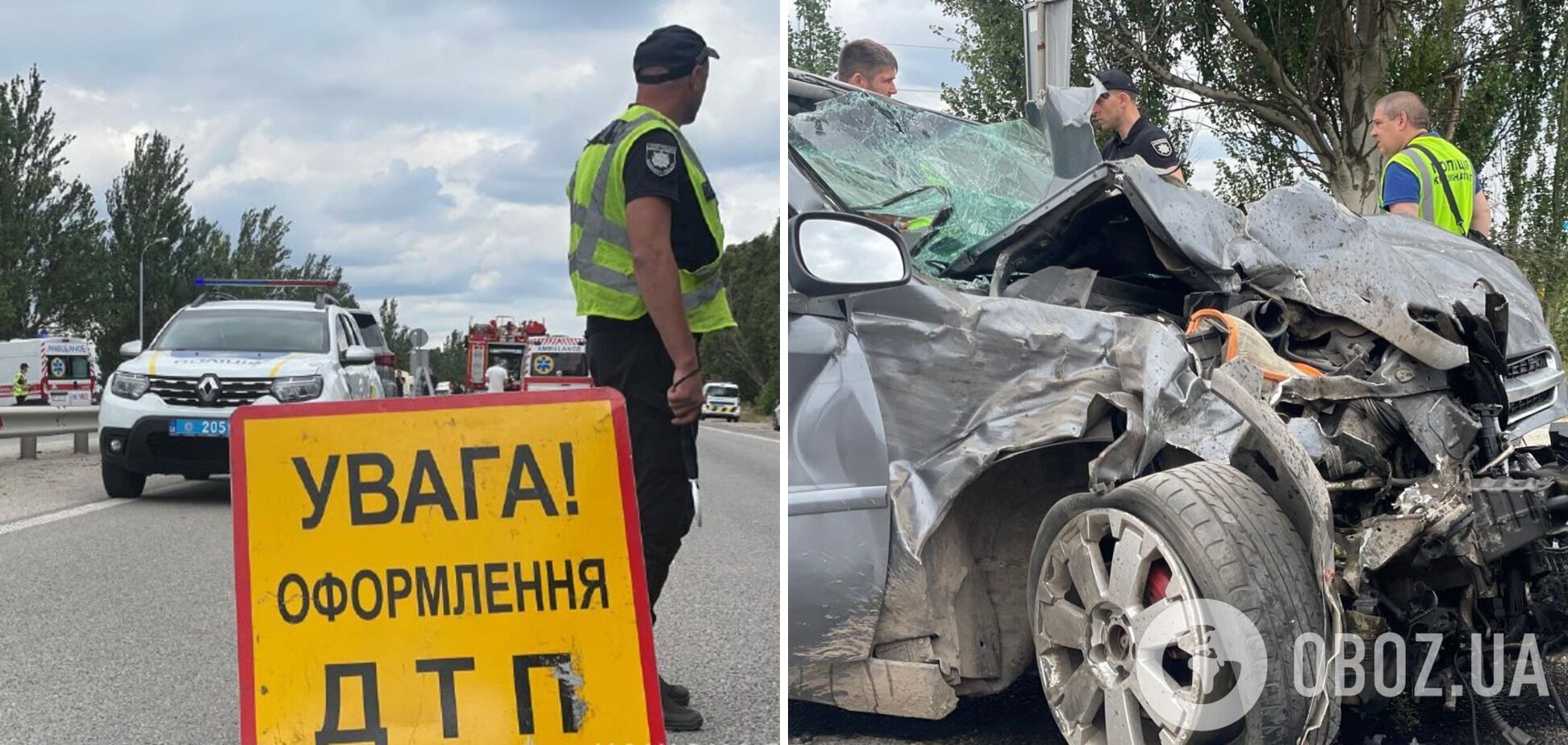 Водитель не справился с управлением: в Запорожье произошло ДТП, есть погибшие и пострадавшие. Фото